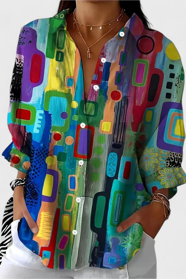 Rose™ | Bluza cu model geometric elegant