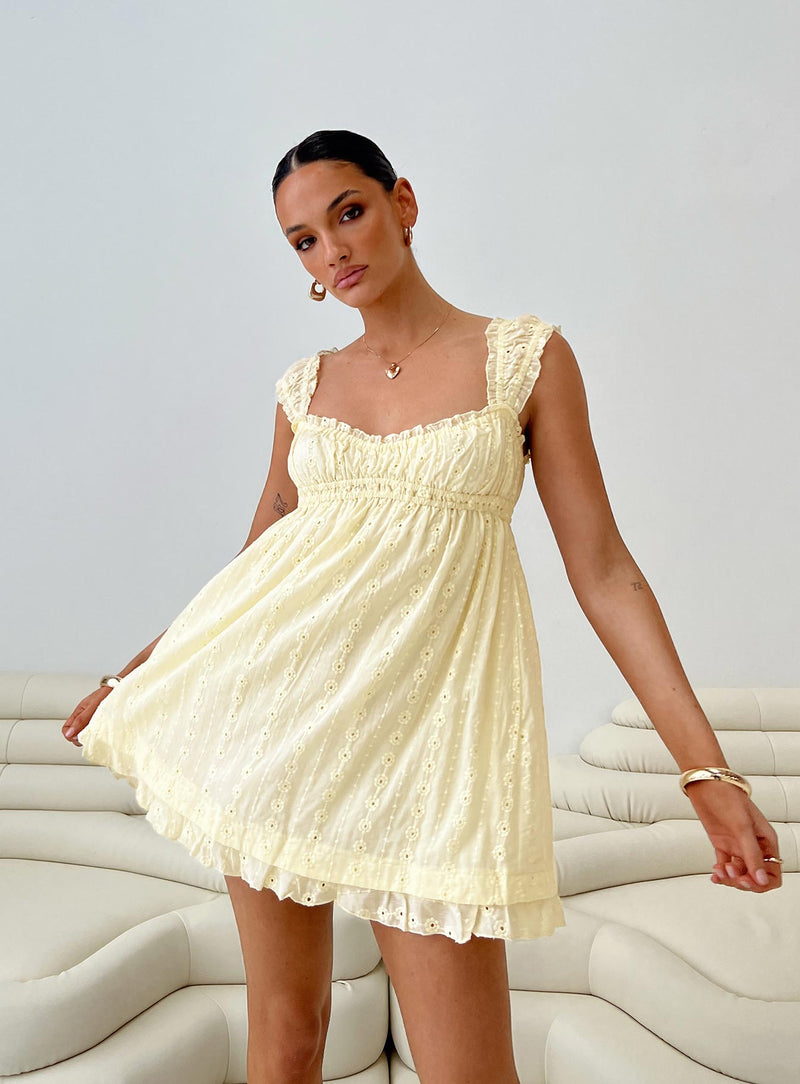 Rochie Mini Carlita Galbenă