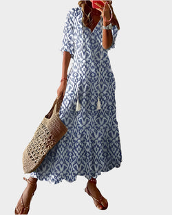 Rochie vintage cu decolteu în V