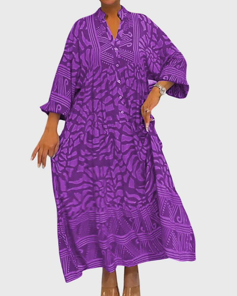 Mckinley™ | Rochie Maxi cu Imprimeu Elegant