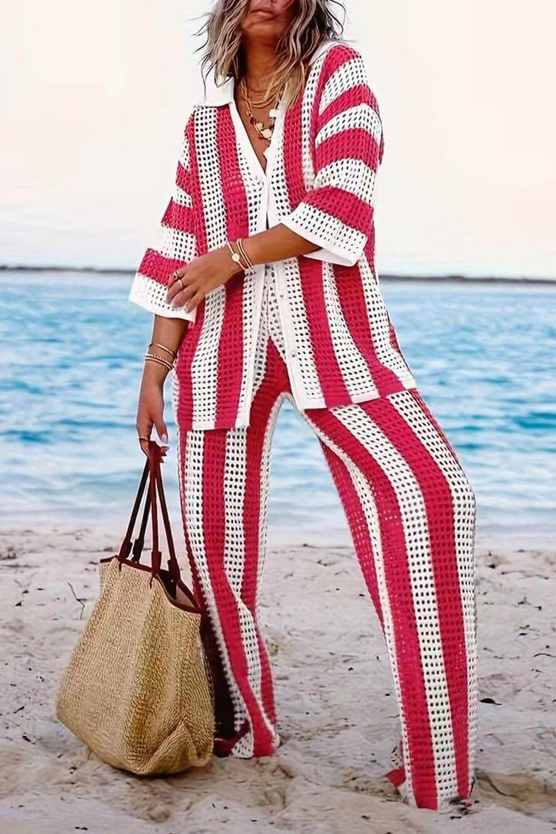 Amelia | Set cu dungi elegant și confortabil