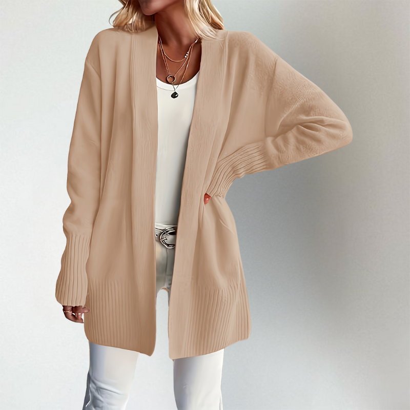 Celest- Cardigan moale tricotat confortabil