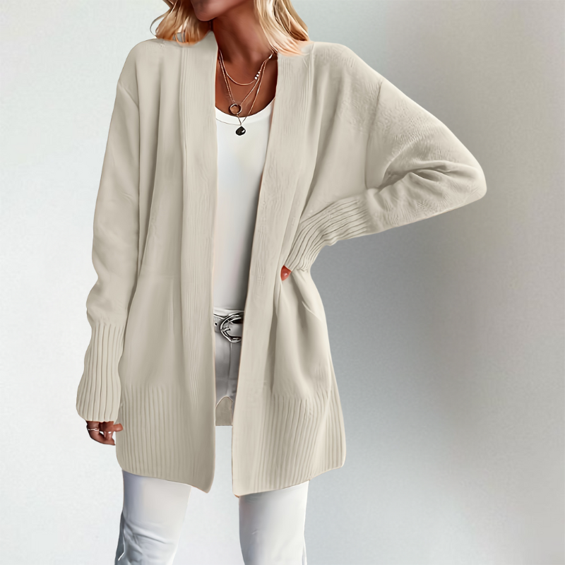 Celest- Cardigan moale tricotat confortabil