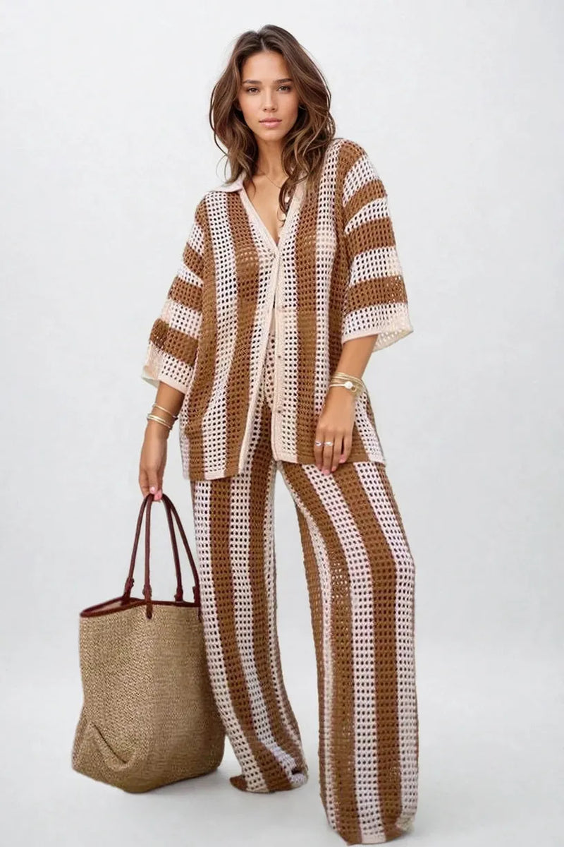 Amelia | Set cu dungi elegant și confortabil
