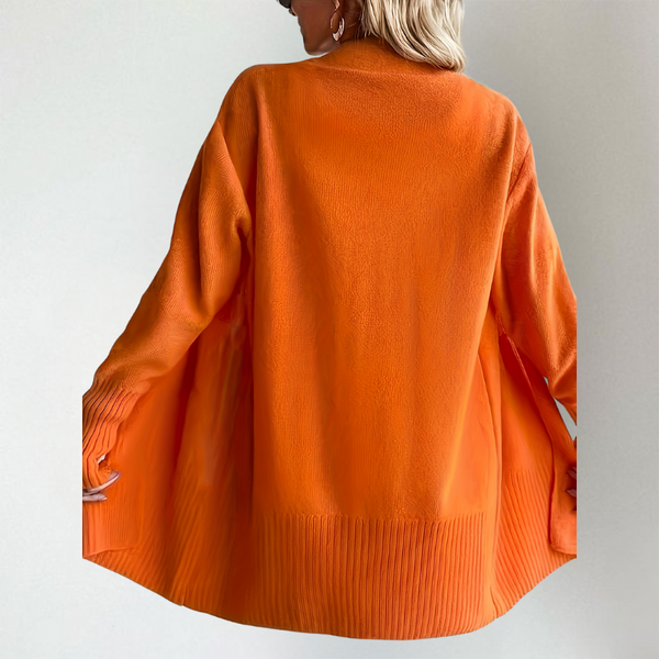 Celest- Cardigan moale tricotat confortabil