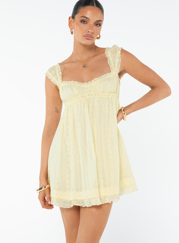 Rochie Mini Carlita Galbenă