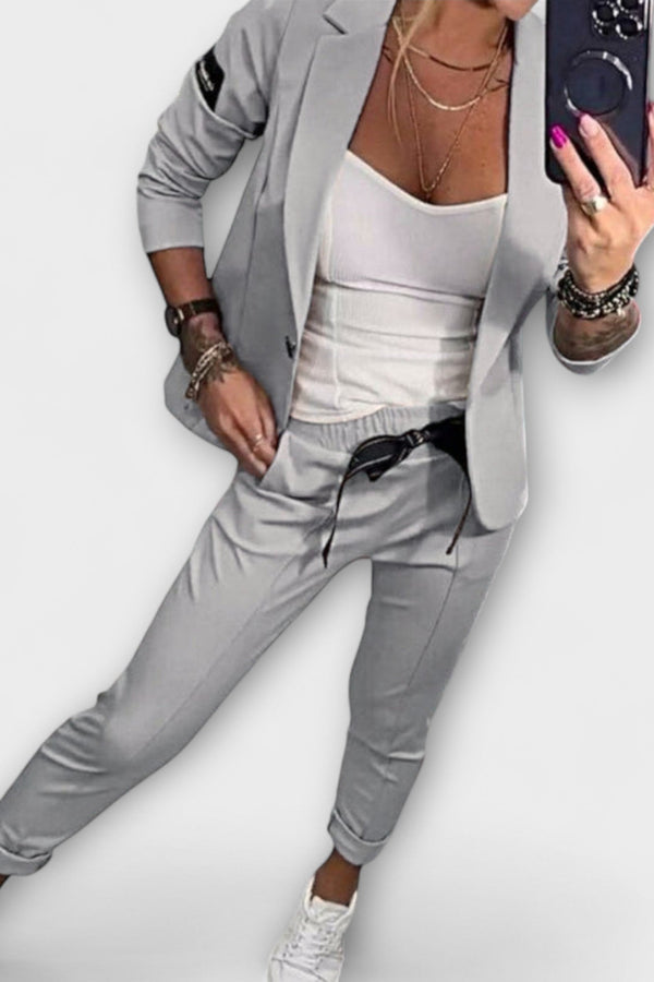 Vionne | Set elegant de top, jachetă și pantaloni