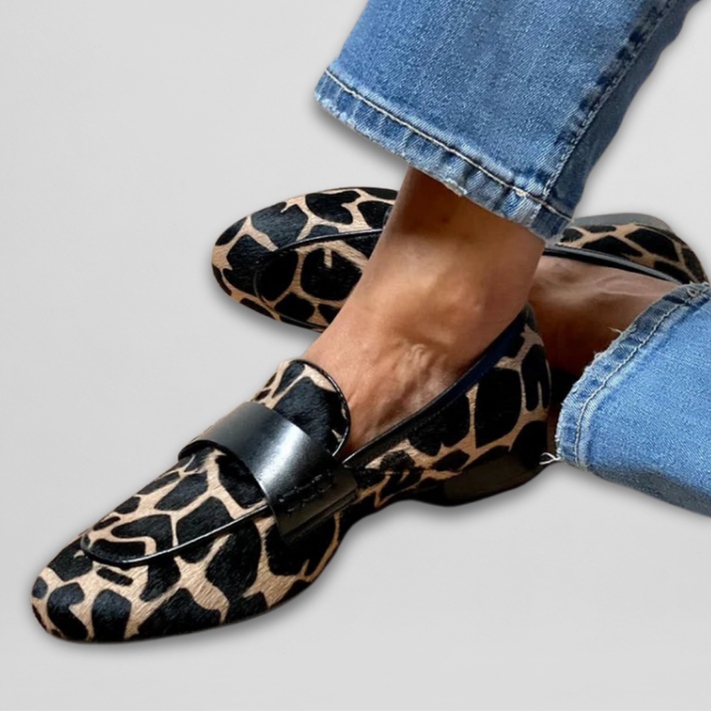 Reine | Mocasini cu imprimeu animalier