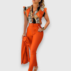 Set două piese cu imprimeu leopard modern
