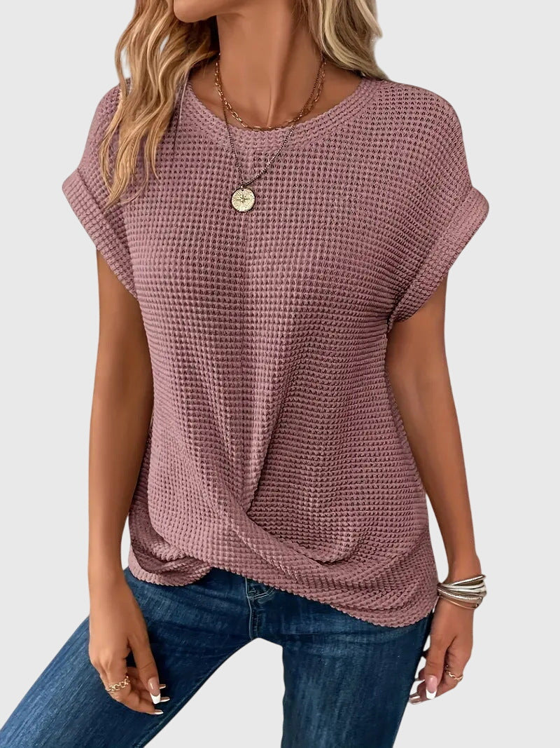 Isa™ | Bluza elegantă cu guler rotund