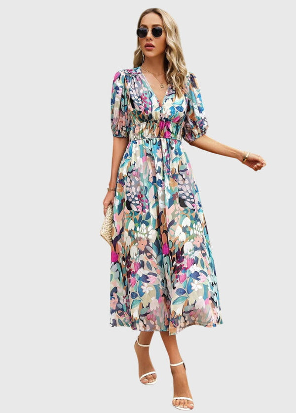 Merlin™ | Rochie midi florală avantajoasă