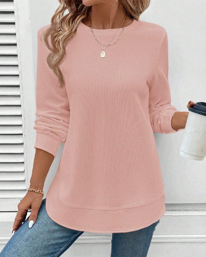 Amari | Bluza cu guler rotund și mâneci lungi