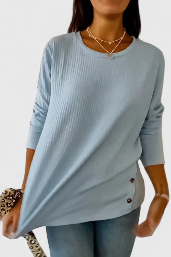 Megan™ | Bluza elegantă cu guler rotund
