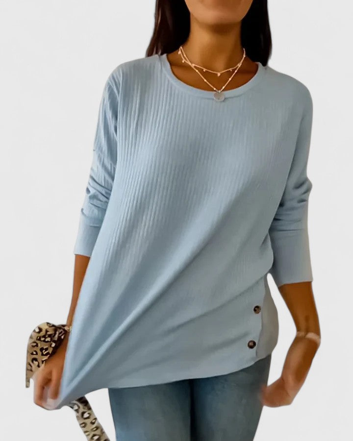 Megan™ | Bluza elegantă cu guler rotund