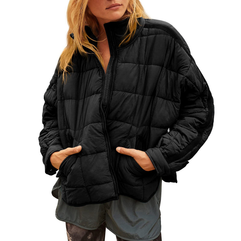Amelia – Geacă ușoară compactă cu fermoar, tip puffer