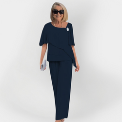 Set elegant dublu de bluză și pantaloni