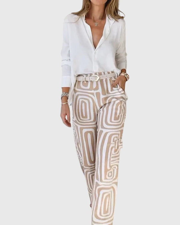 Emilia™ | Pantaloni Stilati + Bluza și Curea Gratuită