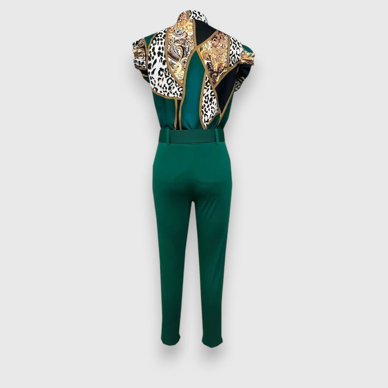 Set două piese cu imprimeu leopard modern