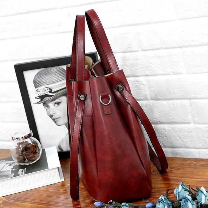 LUISE™ | Set de 4 genți vintage realizate din piele ecologică