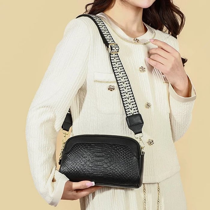 Olivia™ Farmec Elegant | Geantă Mini Crossbody cu Model Croc