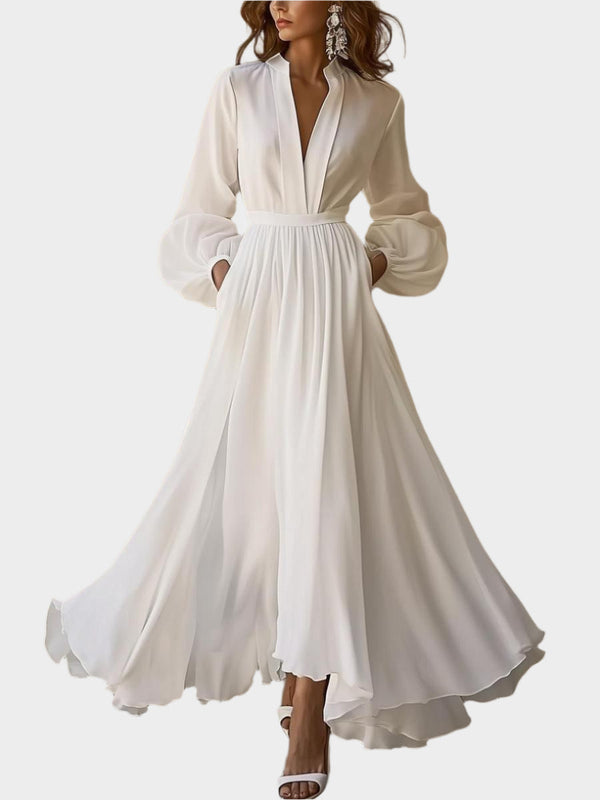 Rochie Maxi Alb Clasic
