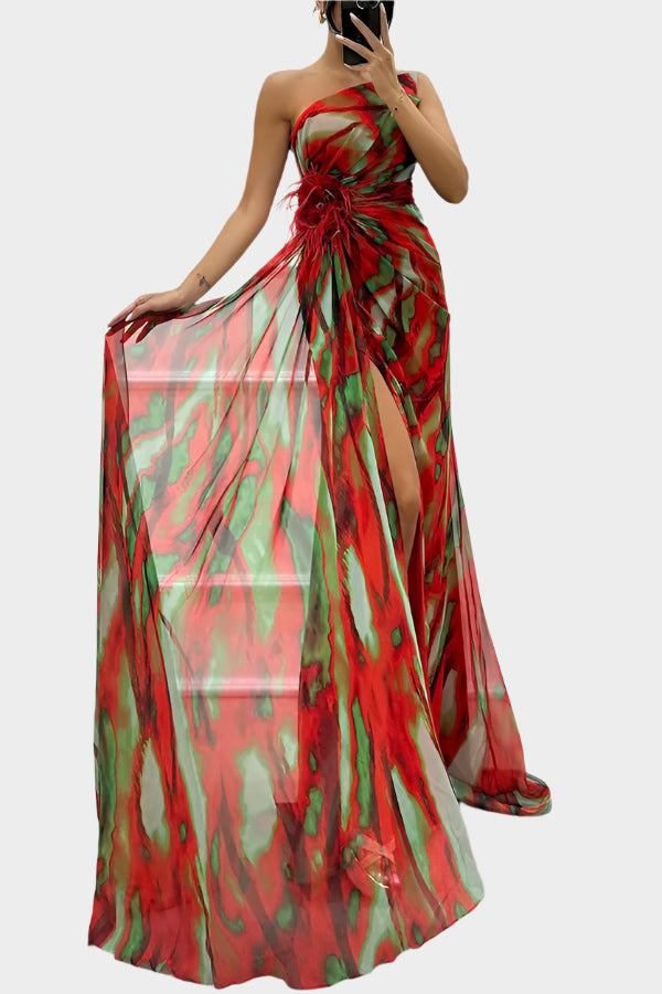 Rochie aerisită colorată