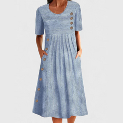 Rochie midi în dungi Wanda™