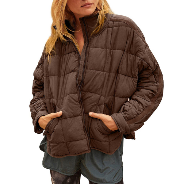 Amelia – Geacă ușoară compactă cu fermoar, tip puffer