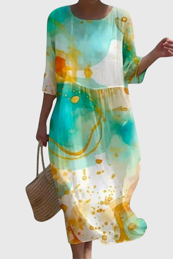 Hayley™ | Rochie maxi florală stilată