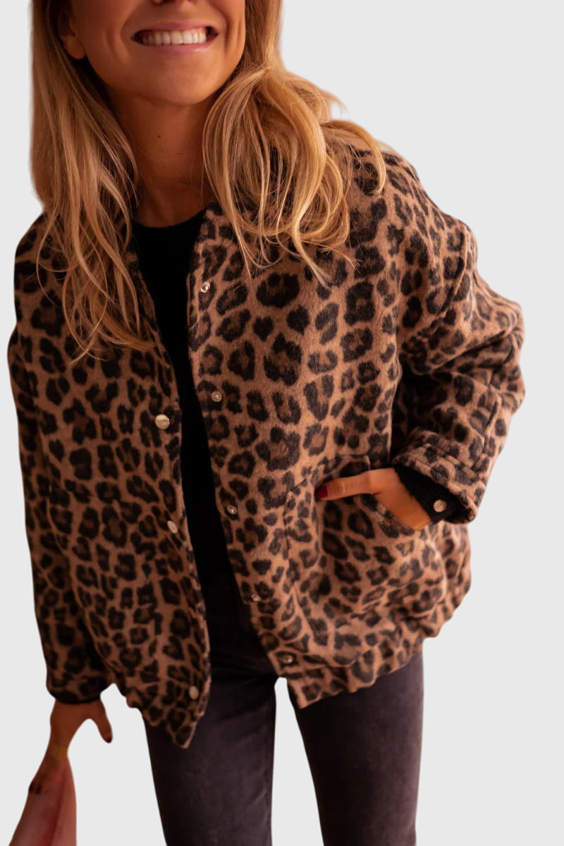 Elodie | Jachetă stilată cu imprimeu leopard