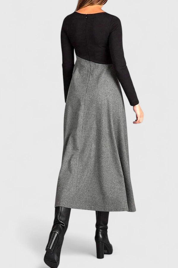 Janet | Rochie maxi elegantă cu mâneci lungi
