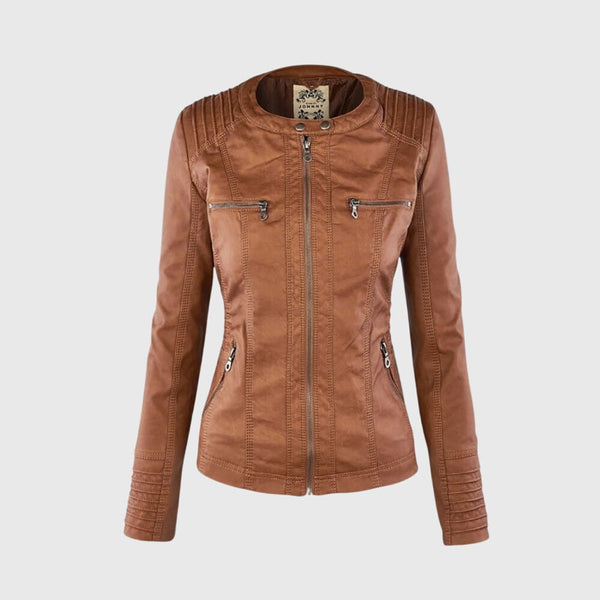 KAROLINE™ Jacheta de piele stilată și unică