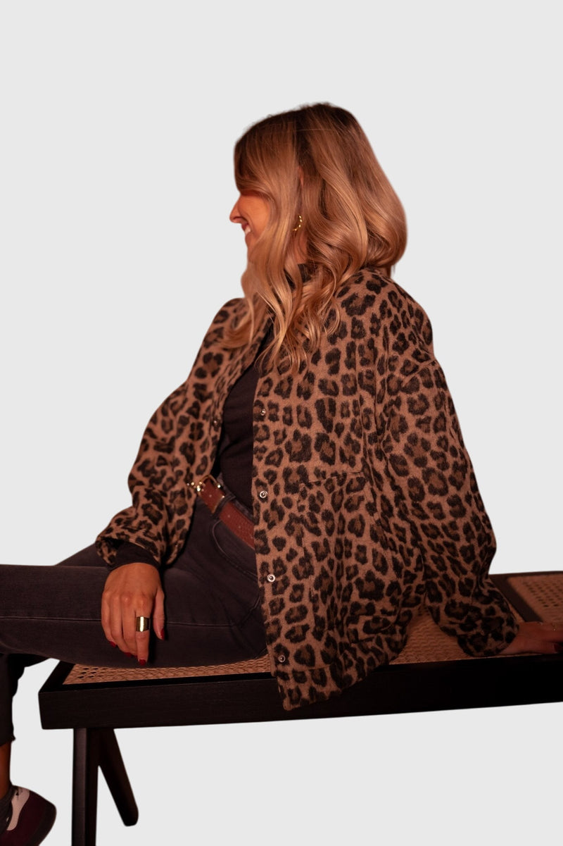 Elodie | Jachetă stilată cu imprimeu leopard