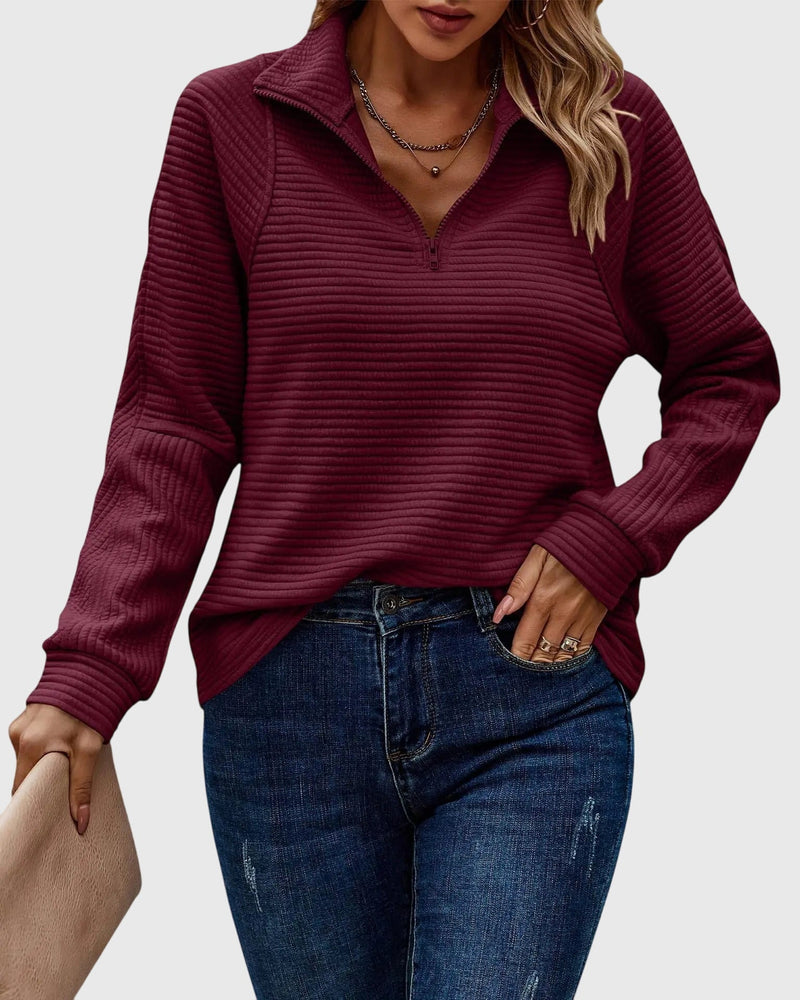 Abigail™ | Pulover elegant cu fermoar