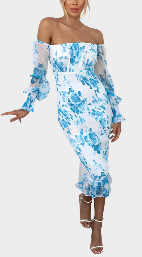 Rochie midi dulce florală