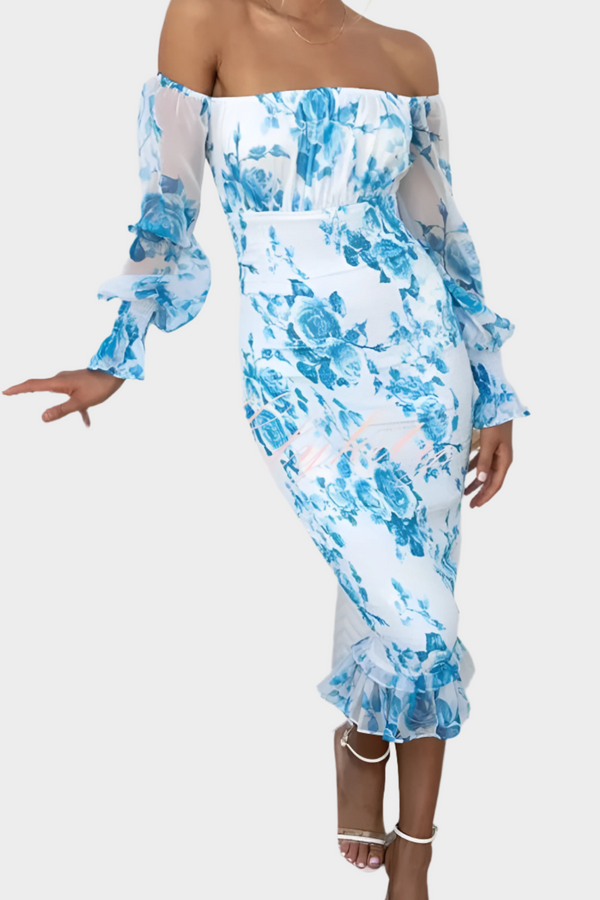 Rochie midi dulce florală