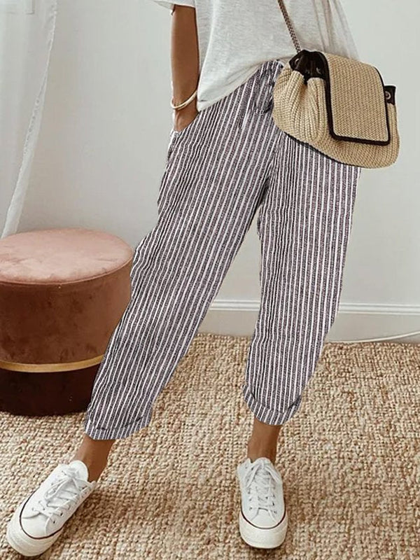 Ely | Pantaloni Luxe din In Anti-Transpirație