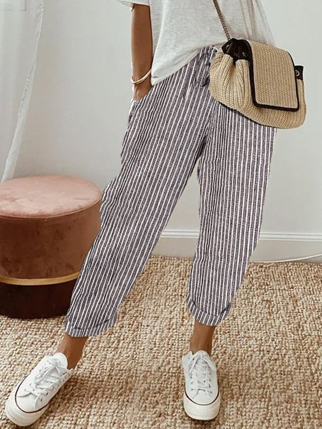 Ely | Pantaloni Luxe din In Anti-Transpirație