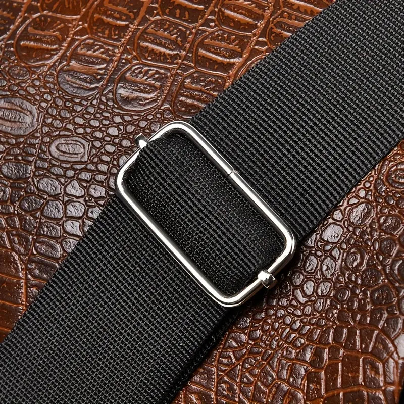 Lucas™ - Geantă de voiaj vintage cu model de crocodil