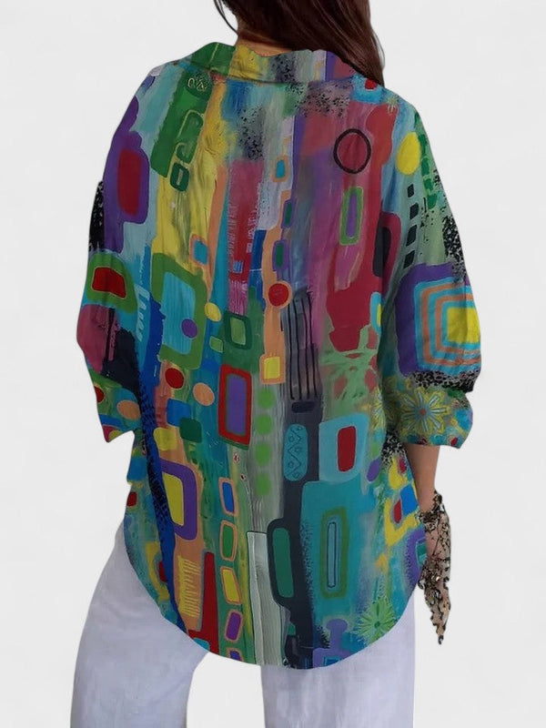 Rose™ | Bluza cu model geometric elegant