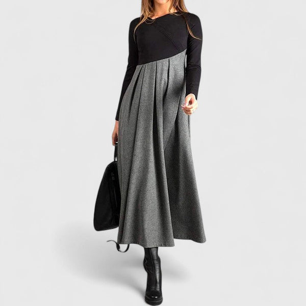 Janet | Rochie maxi elegantă cu mâneci lungi
