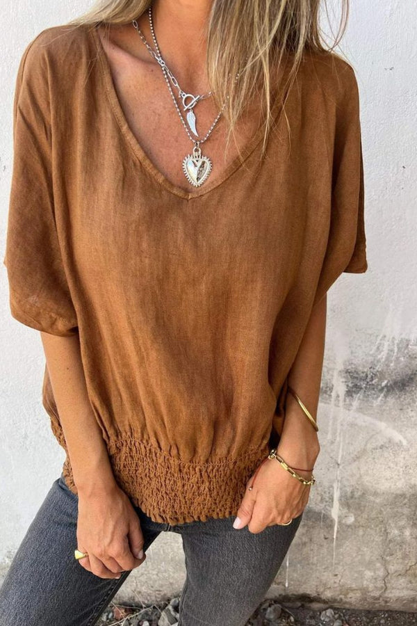 LENNOX – TRICOU CU DECOLTEU ÎN V STRÂMT