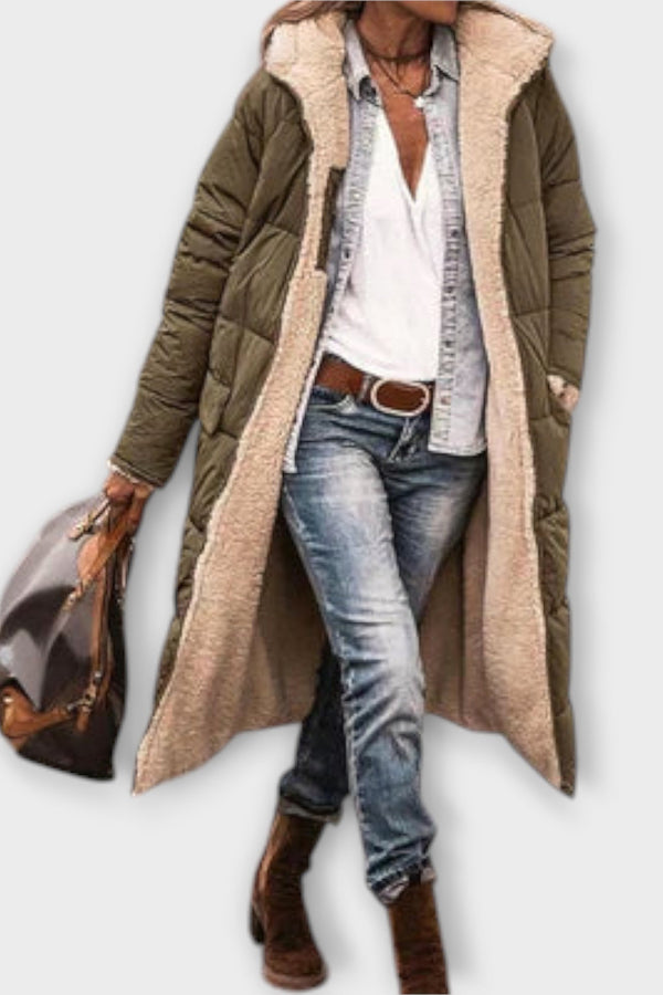 Kora - Palton confortabil căptușit cu blană