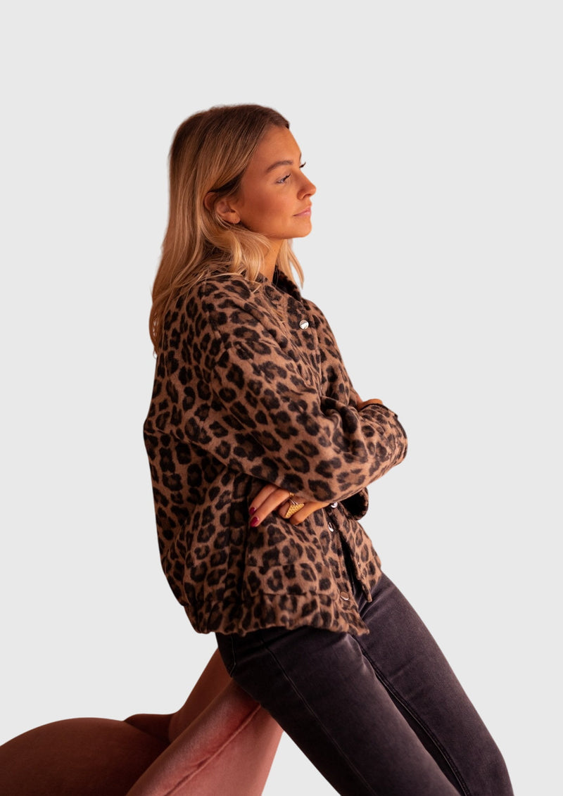 Elodie | Jachetă stilată cu imprimeu leopard