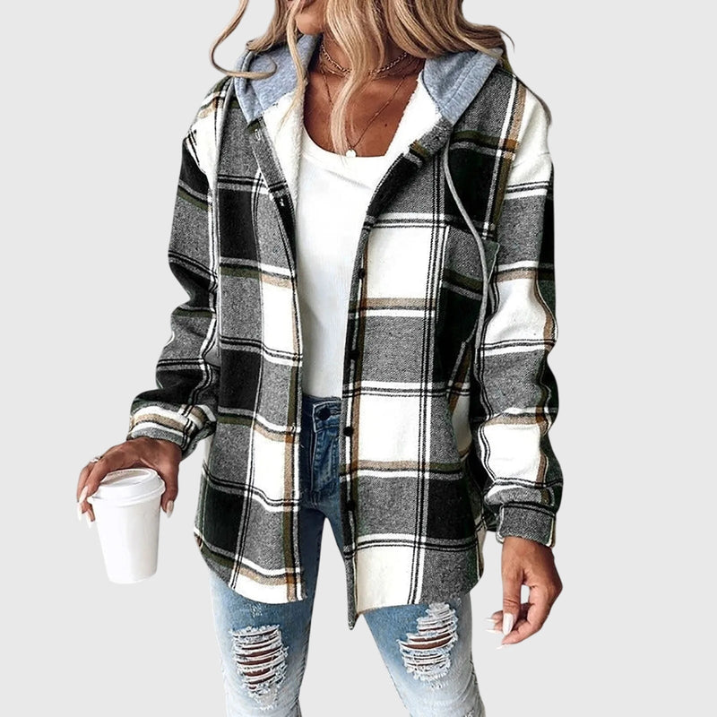 Martina™ | Jachetă cu plastron cu nasturi din plasă pentru femei