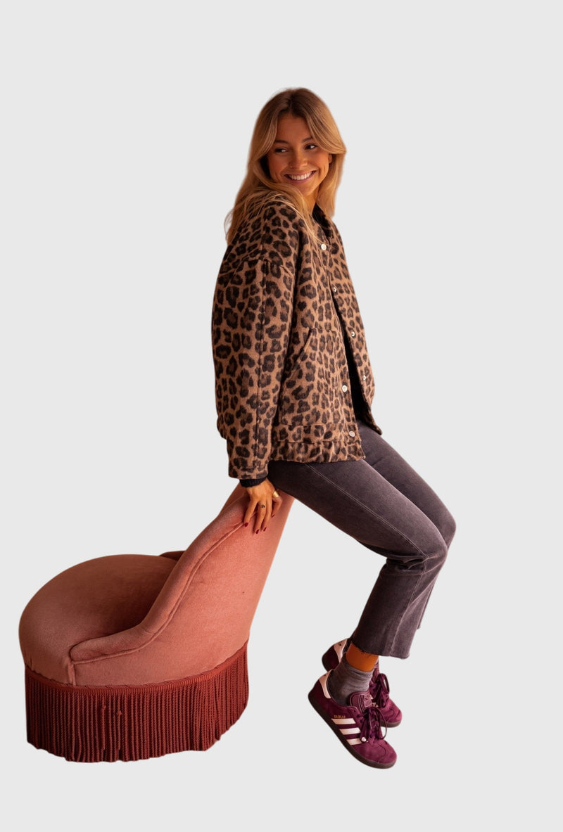 Elodie | Jachetă stilată cu imprimeu leopard