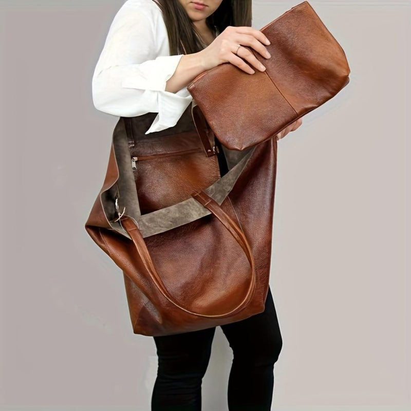 Olivia™ Retro Moalețe | Geantă Tote cu Capacitate Mare