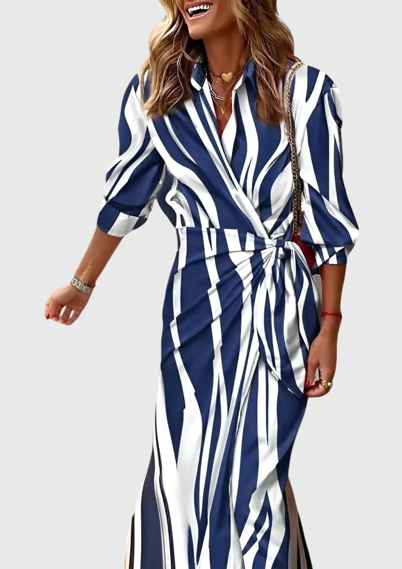 Everly™ | Rochie elegantă tip înfășurat cu imprimeu