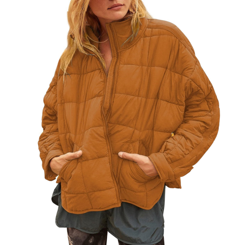 Amelia – Geacă ușoară compactă cu fermoar, tip puffer