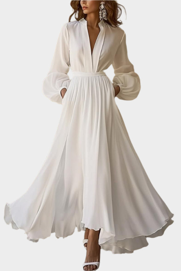 Rochie Maxi Alb Clasic